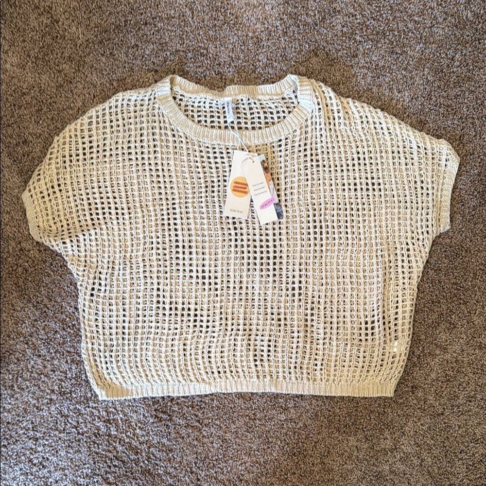 Chic Cream Knit Top One Size